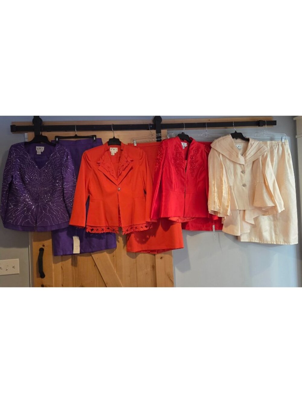 Lot of 4 GMI Women’s Size 10 Skirt Suits 2-Piece Dress & Jacket Set. 2 Are New